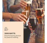 Caldera de maceración Mundschenk XXL sistema de elaboración de cerveza 3000W 50l 304 acero inoxidable Klarstein