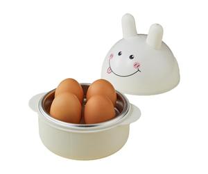 Caldera de microondas - de conejo lindo, vapor rápido para el casco, gadget de cocina con capacidad de 4, aparato para desayuno que permite ganar