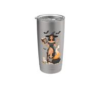 Caldero Bruja Hechizo Halloween Horror Brujería Mística Vaso térmico de acero inoxidable de doble pared
