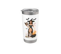 Caldero Bruja Hechizo Halloween Horror Brujería Mística Vaso térmico de acero inoxidable de doble pared