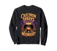 Caldero chispas a Medianoche Funny Magic Halloween Sudadera