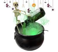 Caldero de bruja de Halloween | Botella flotante de caldero de Halloween, fabricante de niebla con guía de decoración de terror para casa encantada, restaurante, porche, mantel, alféizar de la ventana