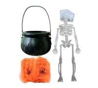 Caldero de bruja Halloween,Decoración del hogar Embrujada Halloween - Caldero fácil de instalar para particulares organizadores eventos escolares casa encantada Photobox Chimenea alféizar de la