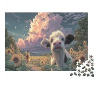 Caldero en Campo de Girasol Puzzle De 1000 Piezas para Adultos, Rompecabezas Regalo, Vida Silvestre 52x38cm/1000pcs