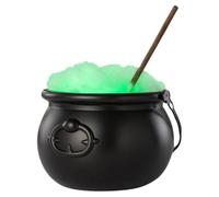 Caldero grande para decoración de cuenco negro con luces | Tazón con control remoto para decoración de mesa, hogar, cocina, fiesta, porche, patio, interior