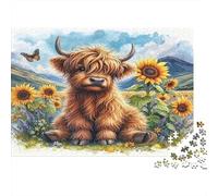 Caldero Lindo Highland 1000 Pieza Paquete De Rompecabezas Amantes Rompecabezas Familia Alivio Estrés Regalo para Pareja Puzzle Socios 52x38cm/1000pcs