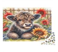 Caldero Lindo Highland 1000 Pieza Rompecabezas De Bricolaje Adultos Niños 12 Años Divertido Juego De Familia Hermosa Decoración Regalo 52x38cm/1000pcs