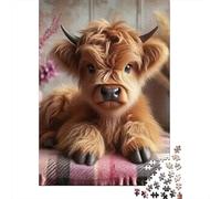 Caldero Lindo Highland 1000 Piezas Cartón Resistente Rompecabezas Conjunto Coleccionistas Juego Desafiante Descompresión Regalos 38x26cm/1000pcs