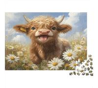 Caldero Lindo Highland Rompecabezas 1000 Piezas para Adultos Y Familia, Papel Reciclado Premium, Decoraci贸n Interior, Regalo Adultos, Vacaciones Indoor 38x26cm/1000pcs