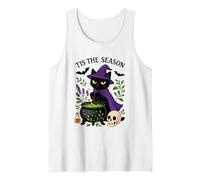 Caldero mágico de Gato Bruja de Tis The Season Camiseta sin Mangas