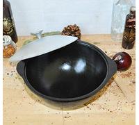 Caldero Uzbeko Kazan con tapa 100% hierro fundido con tapa 4,5 L