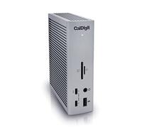 CalDigit Base TS4 Thunderbolt 4-18 Puertos, Carga de 98 W, 3 Thunderbolt 4 de 40 GB/s, 5 USB-A, 3 USB-C (10 GB/s), 2.5 GbE, Pantallas Individuales de 8K o Dobles 6K 60Hz, Mac, PC, Chrome Compatible