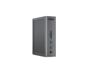 CalDigit TS5 15-Port Thunderbolt 5 Docking Station - 140W Safe Laptop Power | Mac/PC. Powerful 240W PSU guarantees unthrottled 140W laptop charging, 4x TB5, 2.5GbE, Stable dual 6K/8K, 1.0m braided cable