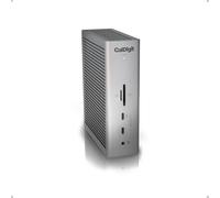 CalDigit TS5 - Base Thunderbolt 5 - 15 puertos, carga de host dedicada de 140 W, Thunderbolt 5 x4 de 80 Gb/s, USB-C 10Gb/s x3, USB-A x2, 2.5GbE, dual 8K @60Hz, SD y microSD UHS-II, cable trenzado de 1
