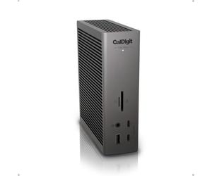 CalDigit TS5 Plus - Estación de acoplamiento Thunderbolt 5 - 20 puertos, 10 GbE, Potencia de carga de 140 W, 3 puertos Thunderbolt 5, 10 puertos USB 10 GB/s, hasta dos pantallas 8K a 60 Hz, cable