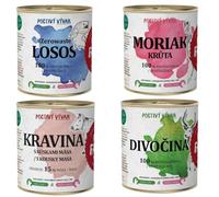 Caldos Naturales para Perros y Gatos - Venado, Salmón, Pavo y Ternera - Suplemento Alimenticio Hidratante y Sabroso - Sin Aditivos - Ideal para Dietas Barf - Pets Farm Family - Pack Variado