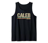 Caleb Nombre Apellido Retro Vintage Cumpleaños Camiseta sin Mangas