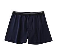 Calecon - Pantalón corto para hombre, ancho y cómodo, bragas para casa, ligeras, corte grande, color liso, calcetón, básico, flexible, elástico, suave, boxeador para hombre, algodón, transpirable