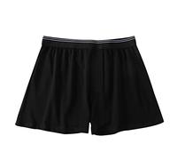 Calecon - Pantalón corto para hombre, ancho y cómodo, bragas para casa, ligeras, corte grande, color liso, calcetón, básico, flexible, elástico, suave, boxeador para hombre, algodón, transpirable