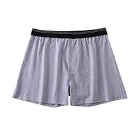 Calecon - Pantalón corto para hombre, ancho y cómodo, bragas para casa, ligeras, corte grande, color liso, calcetón, básico, flexible, elástico, suave, boxeador para hombre, algodón, transpirable, GY1