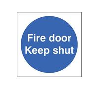 Caledonia signos 11610u, Modelo con texto Fire door keep shut ", plástico rígido, U: 100 mm x 100 mm