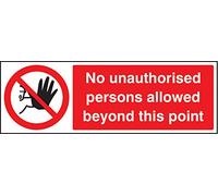 Caledonia signos 13202 G no personas no autorizadas permite este punto señal, plástico rígido, G: 300 mm x 100 mm