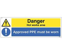 Caledonia signos 14561 M señal, peligro caliente funciona zona aprobado, PPE debe llevarse