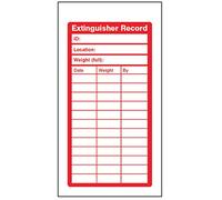 Caledonia Signs 51080 Etiquetas de registro de inspección para extintor de incendios, rojo | rosa, (paquete de 10), 59.0 x 31.5 x 10.0 mm