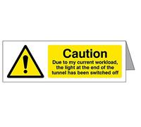Caledonia Signs 57208 - Cartel de mesa con texto en inglés "Caution due to Current Work"