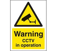 Caledonia Signs 58366 Warning CCTV in Operation Sign, A4 RP