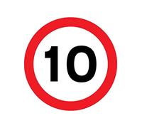 Caledonia Signs 67502N Señal de 10 Mph, Aluminio, 400 mm x 400 mm