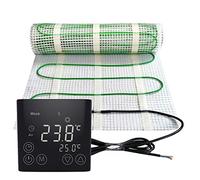 Calefacción eléctrica por suelo radiante 150 W por m², termostato táctil, color negro, tecnología TWIN JWS diferentes tamaños, tamaño (m²): 5 m²