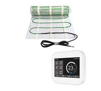 Calefacción eléctrica por suelo radiante, 150 W, WiFi, tecnología TWIN eléctrica, tamaño: 5 m², termostato: blanco