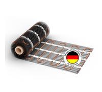 Calefacción eléctrica por suelo radiante: Estera de calefacción de dos cables WARMON ULTRA 200 W/m² con termostato WiFi OKE-25 Touch y marco de cubierta de vidrio Garda negro, Termostato:, Tamaño de