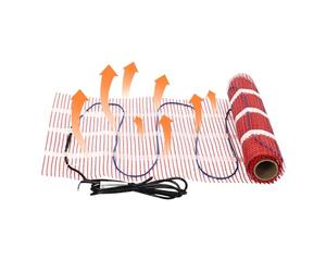 Calefacción eléctrica por suelo radiante para baldosas, piedra natural, laminado o suelos de madera, kit de estera calefactora, área de cobertura: 3 m²/10 m² para cuartos de ducha, cocinas,