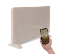 Calefacción eléctrica VONROC de 2000W de ahorro energético - Calefactor convector [para habitaciones de 24 m²] - Calefacción eléctrica móvil [con control por aplicación/tactil] - Radiador 2 en 1 para