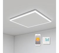Calefacción infrarroja con termostato, 400 W, calefacción de techo, infrarrojos con iluminación LED, calefacción infrarroja, montaje en techo, control por aplicación, calefacción eléctrica, panel
