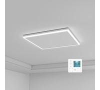 Calefacción por infrarrojos con termostato, 400 W, calefacción de techo con luz LED, luz blanca fría/cálida, brillo ajustable, calefacción por infrarrojos, panel de calefacción