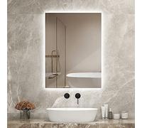 Calefacción por Infrarrojos de 450 W, con iluminación LED, Espejo infrarrojo, Espejo de baño, calefacción de Pared, radiador, Panel de calefacción, calefacción eléctrica