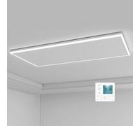 Calefacción por infrarrojos para techo, montaje en techo, 840 W, calefacción por infrarrojos con iluminación LED, calefacción por infrarrojos con termostato, mando a distancia, placa calefactora