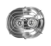 Calefacción portátil para acampar de campaña, calefacción portátil y estufa de camping 1050 W, calefacción exterior portátil, calefacción cortavientos de doble cabeza, calefacción radiante portátil