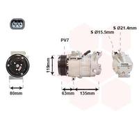 VAN WEZEL Compresor, aire acondicionado para RENAULT: Trafic, Espace, Laguna, Vel Satis & OPEL: Vivaro & NISSAN: Primastar (Ref: 4300K389)