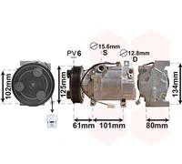 VAN WEZEL Compresor, aire acondicionado para MAZDA: 3 (Ref: 2700K207)