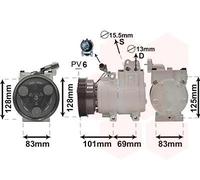 VAN WEZEL 8200K159 Compresor, aire acondicionado