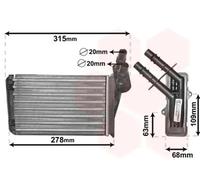 VAN WEZEL Radiador de calefacciÃ³n para RENAULT: Clio, Thalia, Symbol - Thalia (Ref: 43006228)