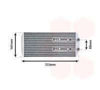 VAN WEZEL Radiador de calefacción para CITROËN: Berlingo, C5, C6, C4 Picasso & PEUGEOT: Partner, Ranch (Ref: 40006312)