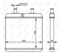 Calefactor Aletas refrigeración soldadas 54214 NRF para IVECO DAILY III Autobús
