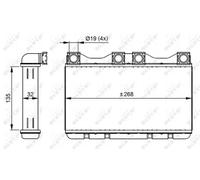 Calefactor Aletas refrigeración soldadas 54283 NRF para BMW 7