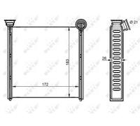 Intercambiador de calor, calefacción interior NRF 54342