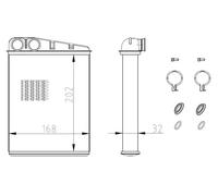Calefactor Aletas refrigeración soldadas 54410 NRF para MERCEDES-BENZ CLASE R